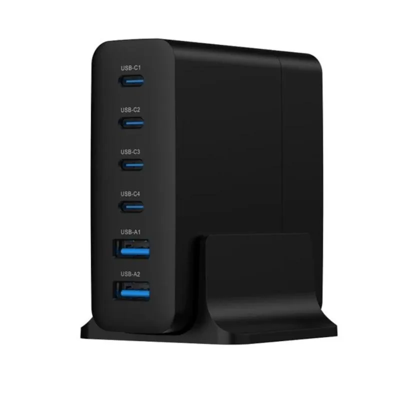 Gembird Cargador rápido USB GaN 6 puertos y 75 W Gembird Cargador rápido USB GaN 6 puertos y 75 W