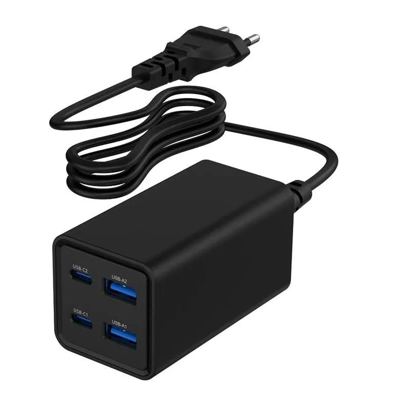 Gembird Cargador rápido USB GaN PD 4 puertos 65 W Gembird Cargador rápido USB GaN PD 4 puertos 65 W