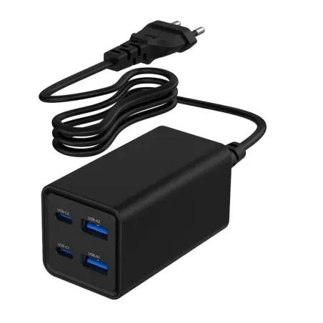 Gembird Cargador rápido USB GaN PD 4 puertos 65 W
