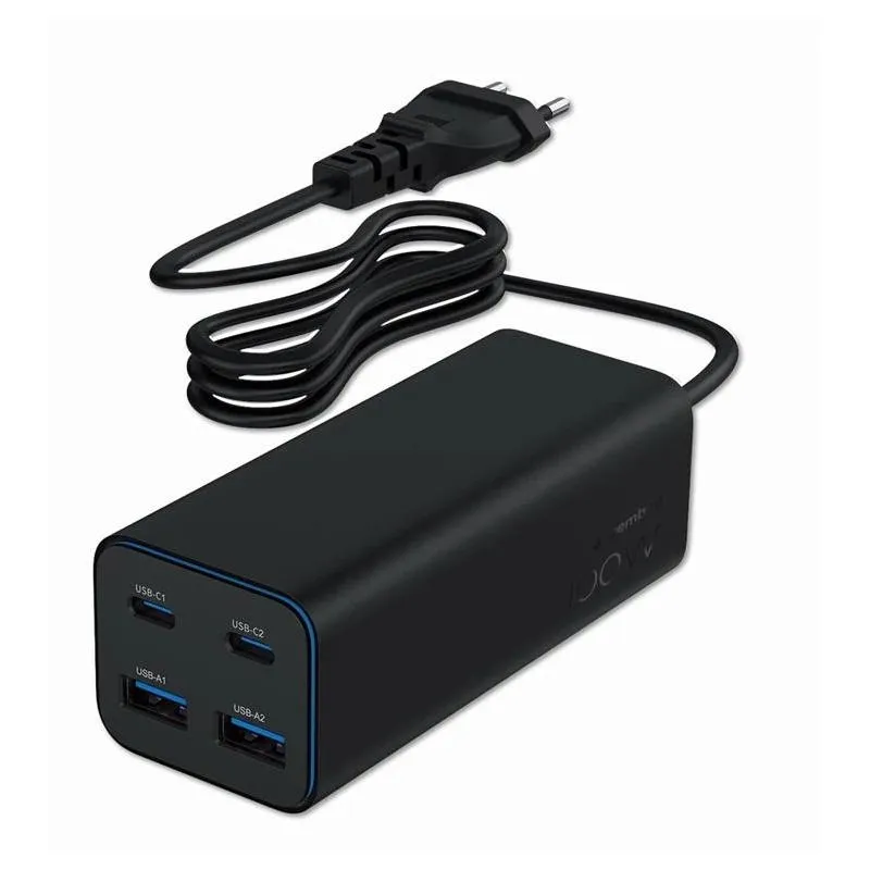 Gembird Cargador rápido USB GaN PD 4 puertos 100 W Gembird Cargador rápido USB GaN PD 4 puertos 100 W