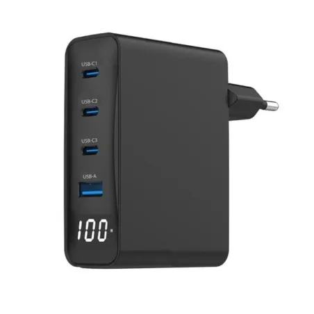 Gembird Cargador rápido USB GaN 4 P 100 W LCD