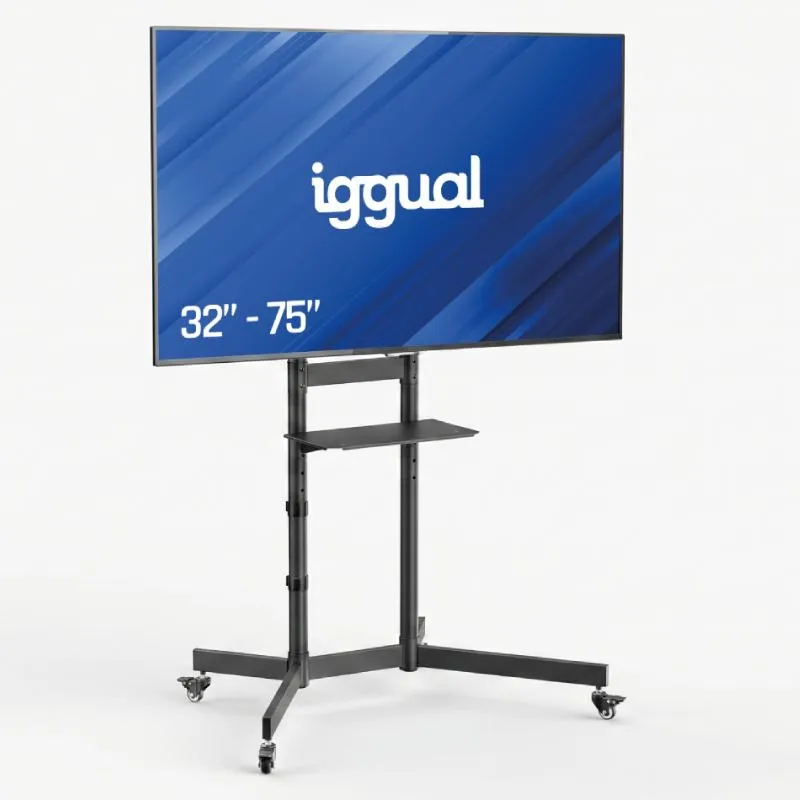 iggual SRTV75 Soporte TV suelo ruedas 32"-75" 70kg iggual SRTV75 Soporte TV suelo ruedas 32"-75" 70kg