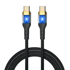 iggual Cable USB-C a tipo C 3A 100 cm trenzado LED