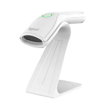 iggual Lector código barras 2D USB botón blanco