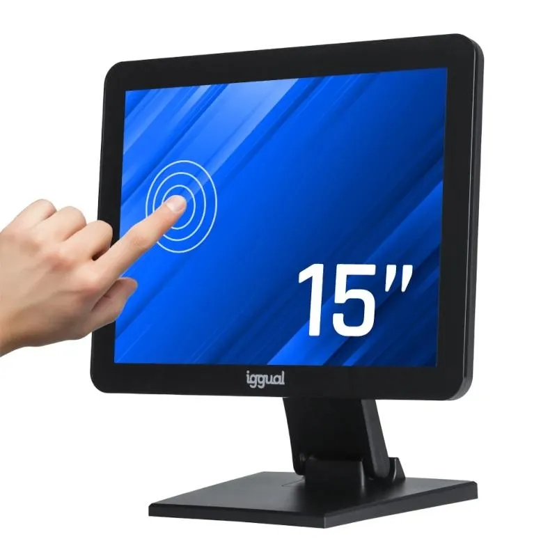 iggual Monitor táctil capacitivo 15" VGA HDMI USB iggual Monitor táctil capacitivo 15" VGA HDMI USB