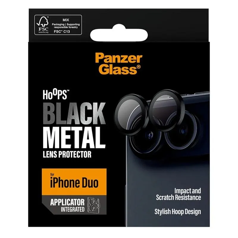 PanzerGlass Hoops Camera Protect iPhone Duo Black PanzerGlass Hoops Camera Protect iPhone Duo Black