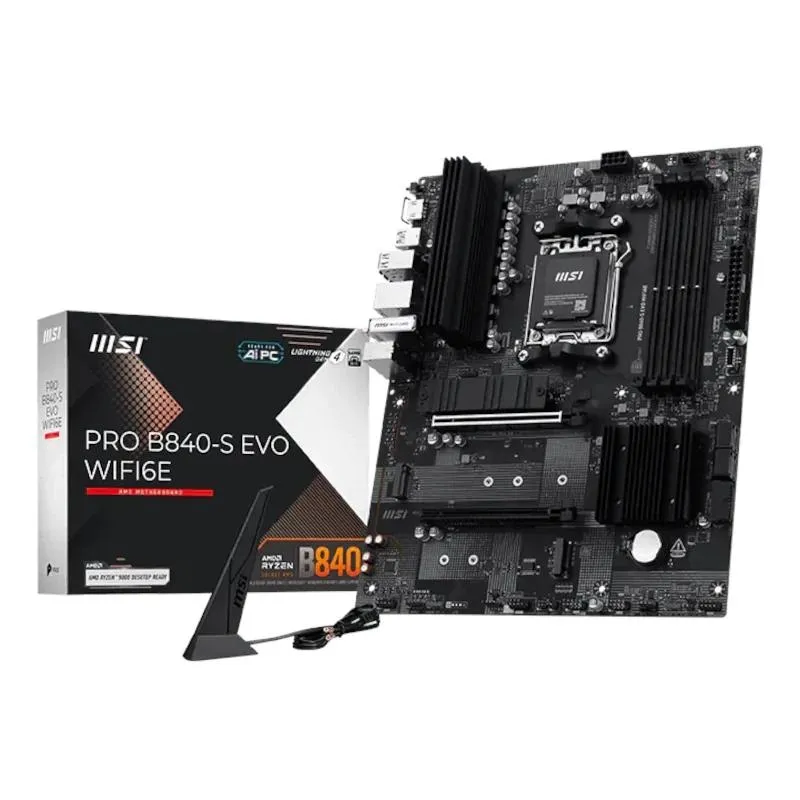 MSI Placa Base PRO B840-S EVO WIFI6E DDR5 mATX MSI Placa Base PRO B840-S EVO WIFI6E DDR5 mATX