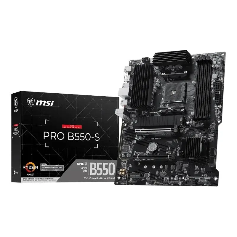 MSI Placa Base PRO B550-S DDR4 AM4 MSI Placa Base PRO B550-S DDR4 AM4
