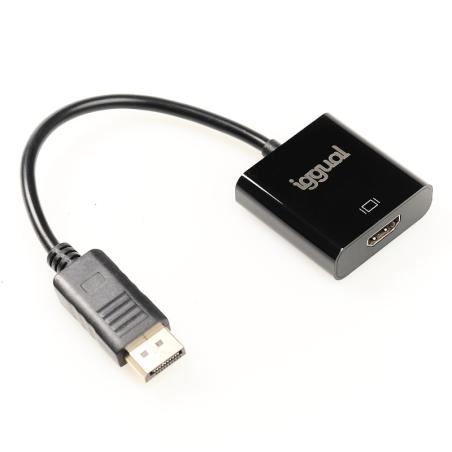 iggual Adaptador DisplayPort (M) a HDMI (H) 4K UHD