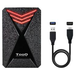 Tooq TQE-2550RGB Caja 2.5" USB 3.1Gen1 LED Colores