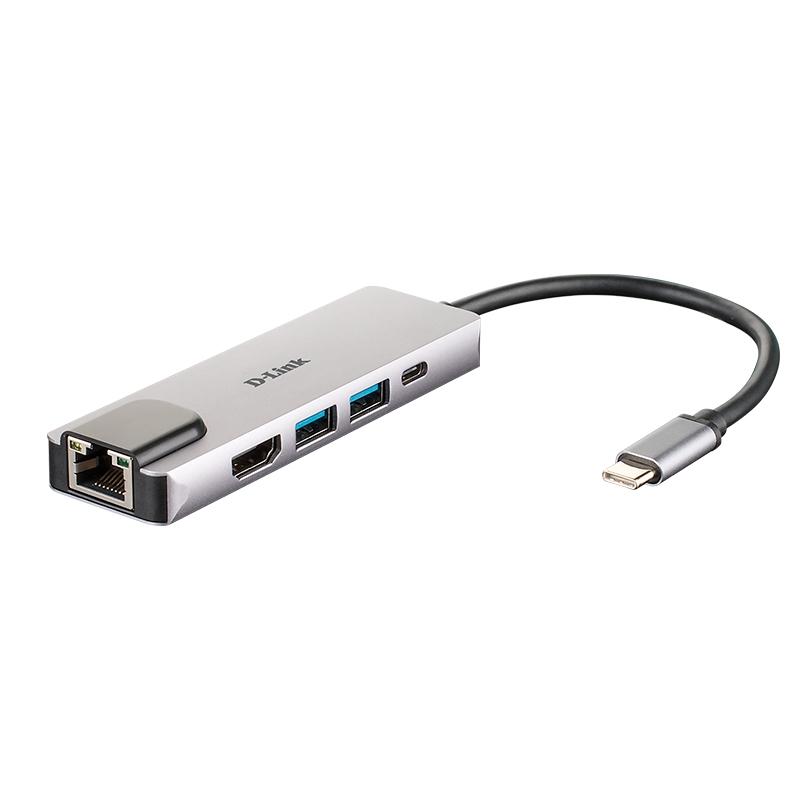 D-Link DUB-M520 Hub USB-C HDMI/2USB 3.0/USB-C/Ethe