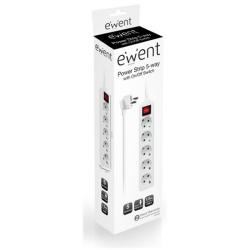 EWENT EW3916 Regleta 5 Tomas / 1 interruptor 1.5m