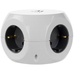 Ewent EW3939 REGLETA CUBO 3 TOMAS/3 USB BLANCO