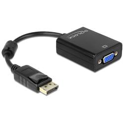 Delock Adapt. Displayport Macho/VGA Hembra Negro