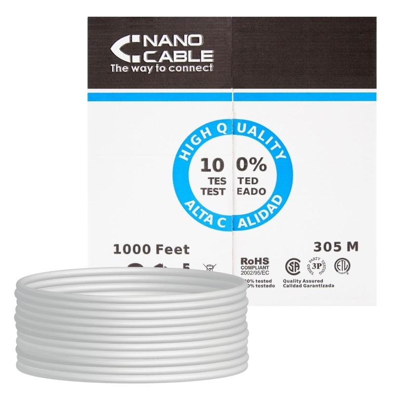 Nanocable Bobina RJ45 CAT5E UTP Flexible 305Mts