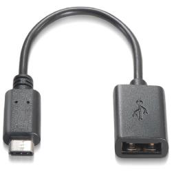 Nanocable Cable USB 2.0 3A, USB-C/M-A/F, 15cm