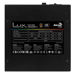 Aerocool LUX RGB 850W ATX MODULAR PSU 80+ BRONZE