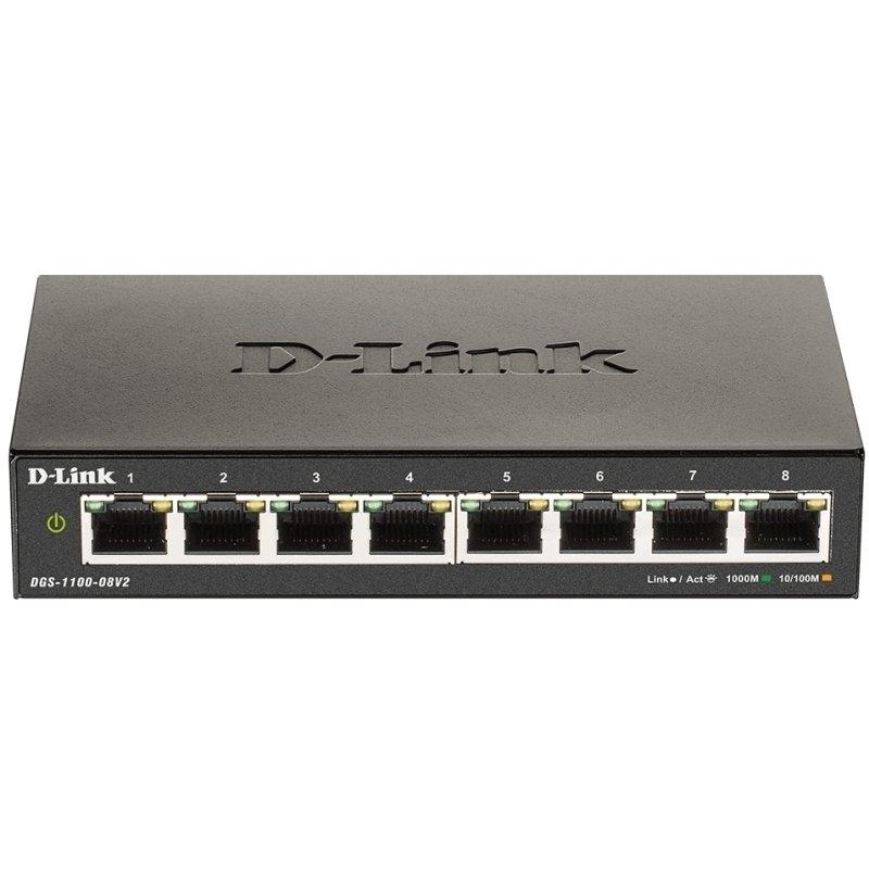 D-Link DGS-1100-08V2/E Smart Switch 8xGbE L2