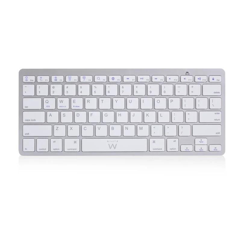 Ewent Teclado Bluetooth iOS/Android/Win Slim Plata