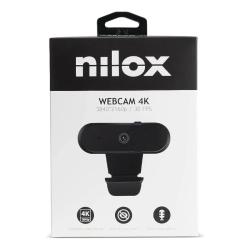 Nilox Webcam 4k, Enfoque Auto Negro