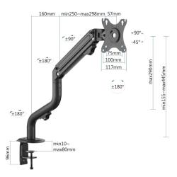 iggual SPMP01 Soporte pinza 1 monitor 17"-32" pro