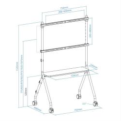 Tooq iLove Soporte suelo pantallas 49"-80" Blanco