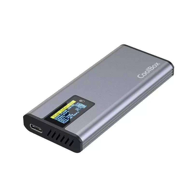 Coolbox CAJA SSD M.2 NVME/SATA LCD MINICHASE PS32 Coolbox CAJA SSD M.2 NVME/SATA LCD MINICHASE PS32