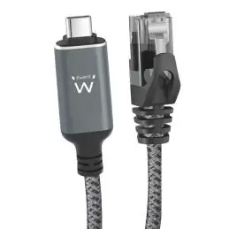 EWENT Cable USB-C 3.1 A RJ45 CAT6 FTP, 1Gbps, 3m