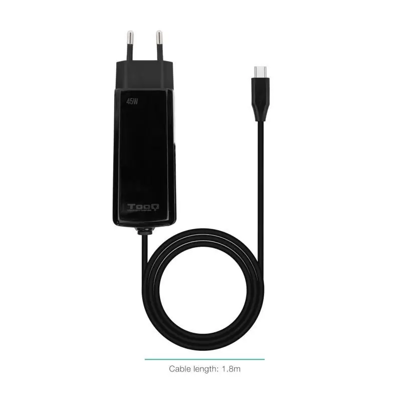 Tooq Cargador portátil GAN USB-C PD 45W Cúbico Tooq Cargador portátil GAN USB-C PD 45W Cúbico