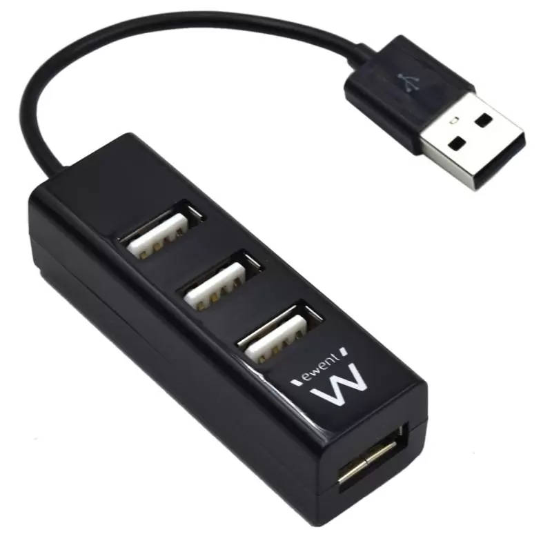 Ewent EW1123 MINI-HUB USB 4 Puertos Negro Ewent EW1123 MINI-HUB USB 4 Puertos Negro