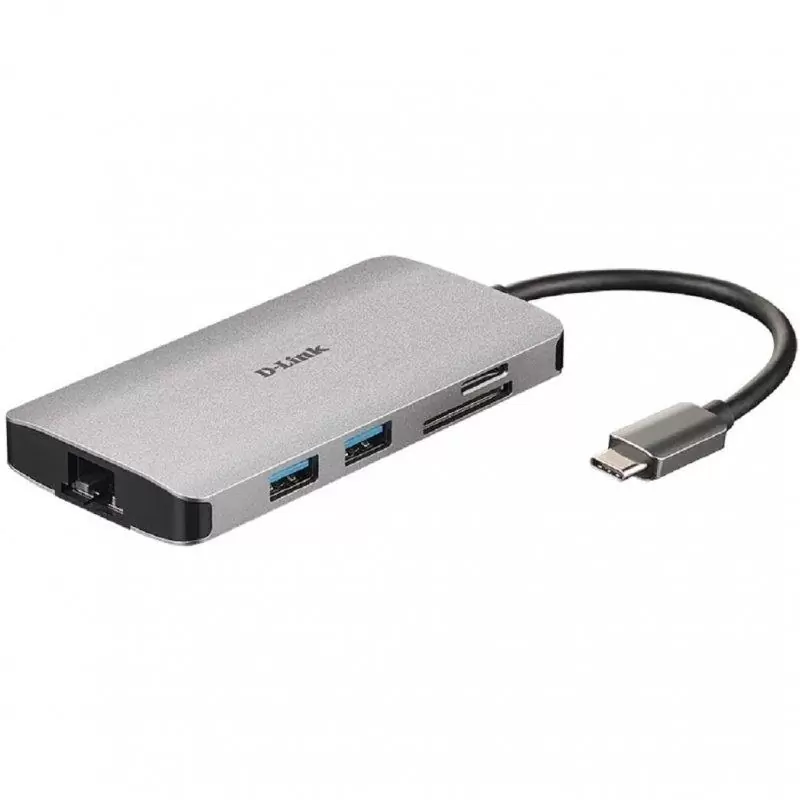 D-Link DUB-M810 Hub USB-C 8 en 1 HDMI/Eth/CardRead D-Link DUB-M810 Hub USB-C 8 en 1 HDMI/Eth/CardRead