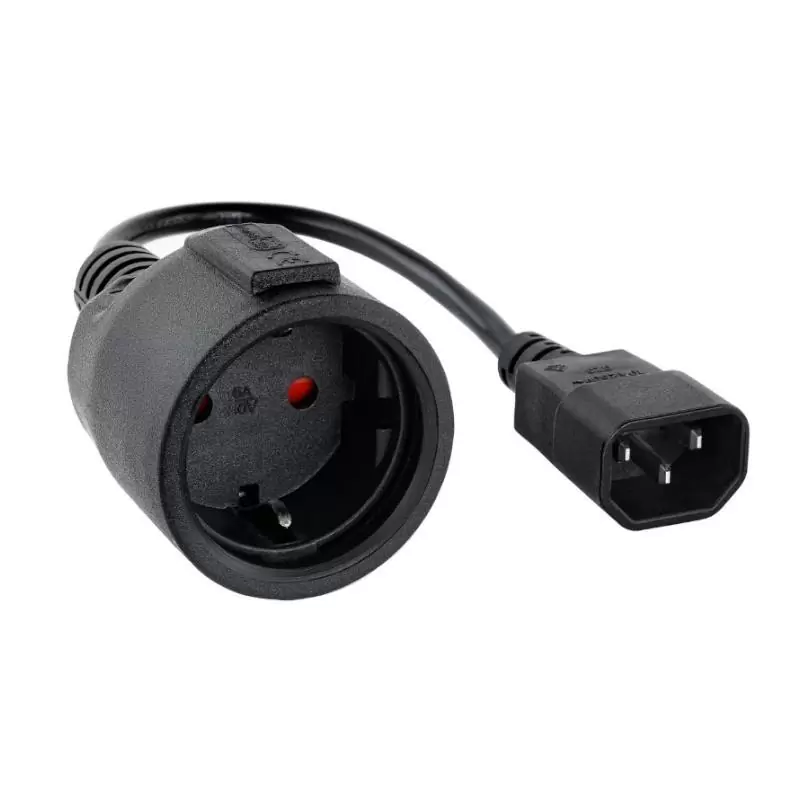 Nanocable Cable Adaptador C14-M a CEE7-H, 50cm Nanocable Cable Adaptador C14-M a CEE7-H, 50cm