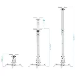 Tooq PJ2012T-W Soporte Proyector Techo Blanco