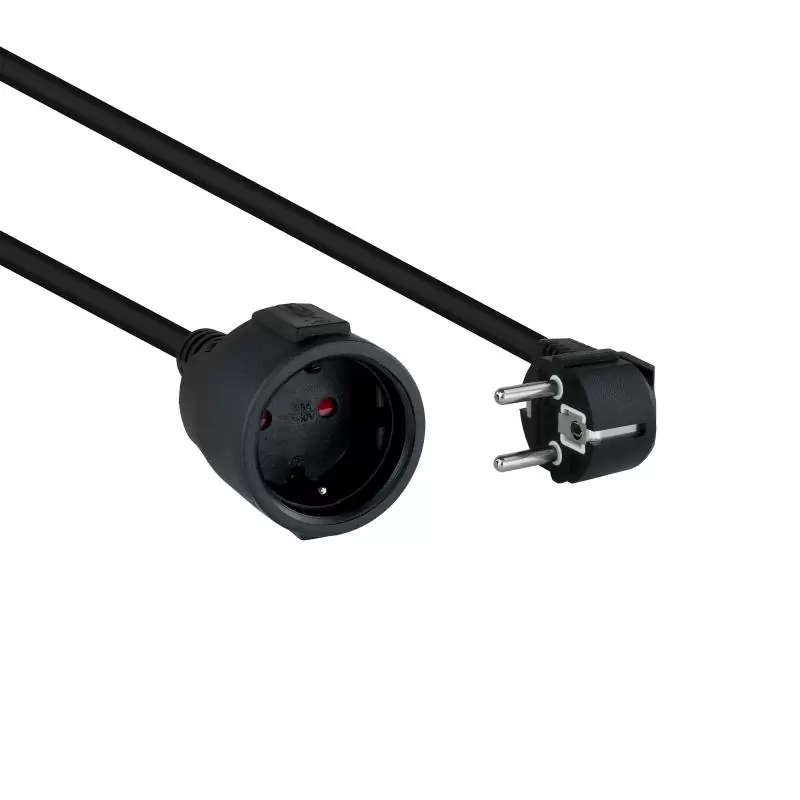 Nanocable Cable Alim. Alargador schuko negro 2 M Nanocable Cable Alim. Alargador schuko negro 2 M