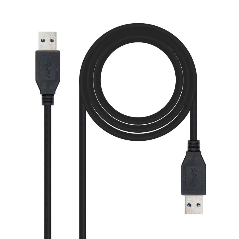 Nanocable Cable USB 3.0, tipo A/M-A/M, Negro, 1m Nanocable Cable USB 3.0, tipo A/M-A/M, Negro, 1m