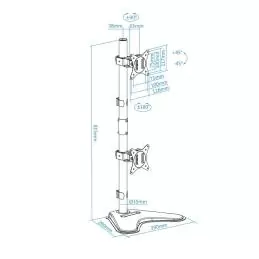 Tooq Soporte mesa DB1703TNV-B 2 brazos Vertical