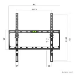 iggual SPTV15-L Soporte TV 21"-75" 45kg pared Tilt