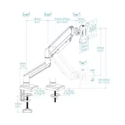 Tooq Soporte mesa DB1334TNR-B 1 brazo 13-34"