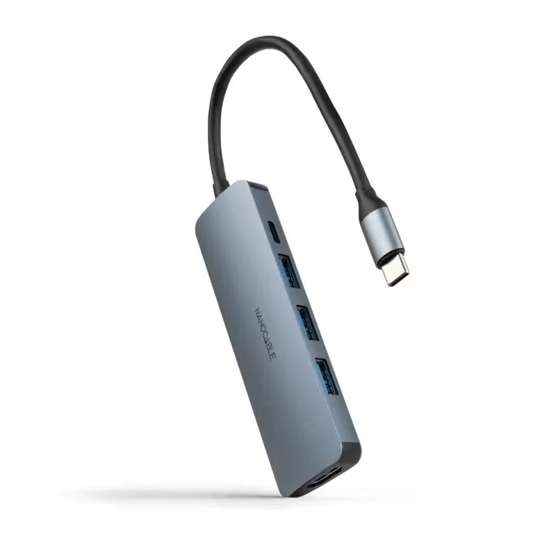 Nanocable Hub USB-C 3xUSB-A+HDMI+USB-C PD Nanocable Hub USB-C 3xUSB-A+HDMI+USB-C PD