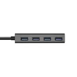 Aisens Hub USB 3.1 USB-C/M-4xTipo A/H gris, 15cm