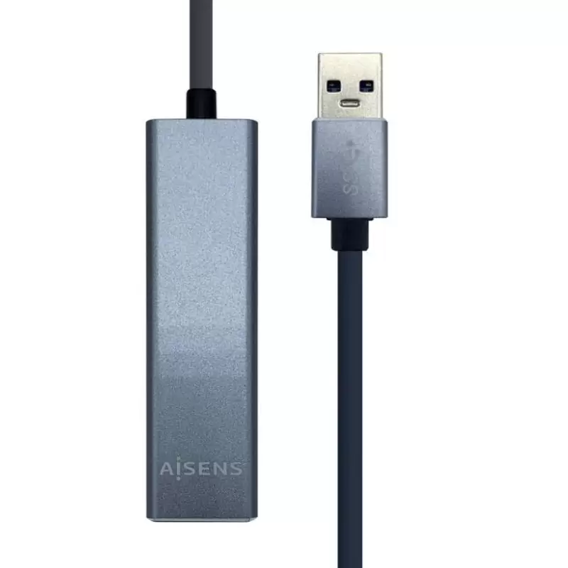 Aisens Conversor USB 3.0 Ethernet + 3 usb3.0 gris Aisens Conversor USB 3.0 Ethernet + 3 usb3.0 gris