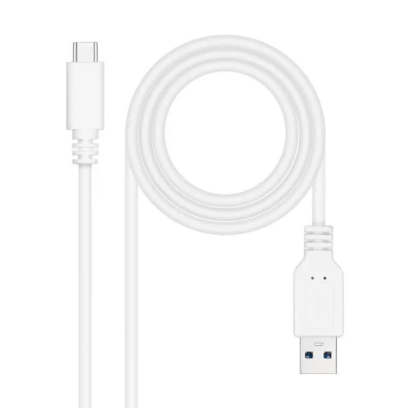 Nanocable Cable USB 3.1 Gen2 USB-C/A 2 M Blanco Nanocable Cable USB 3.1 Gen2 USB-C/A 2 M Blanco