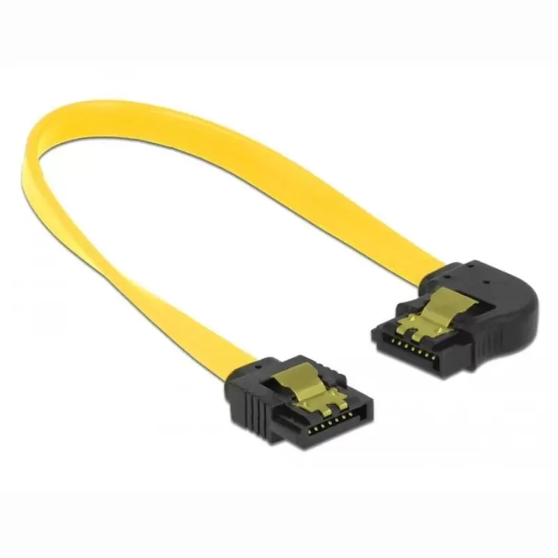 Delock Cable SATA 6 Gb/s recto a ángulo izquierdo Delock Cable SATA 6 Gb/s recto a ángulo izquierdo