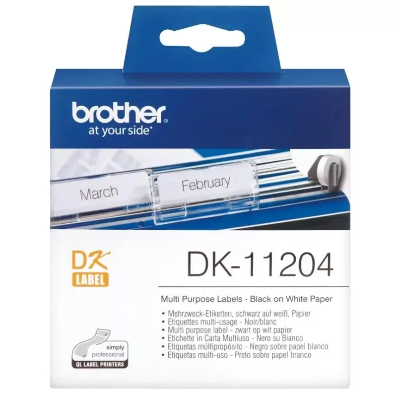 Brother Etiquetas DK11204 Multiuso 17x54 mm 400 ud Brother Etiquetas DK11204 Multiuso 17x54 mm 400 ud