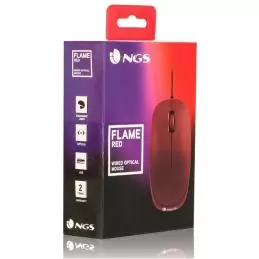 NGS Raton óptico Redflame 1000 Dpi Rojo
