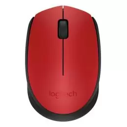 Logitech M171 Ratón Inalámbrico 1000 dpi Neg/Rojo