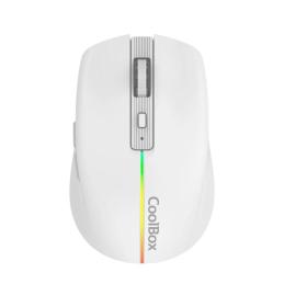 Coolbox Gaming Ratón W01 1600DPI Inalámbrico Blan