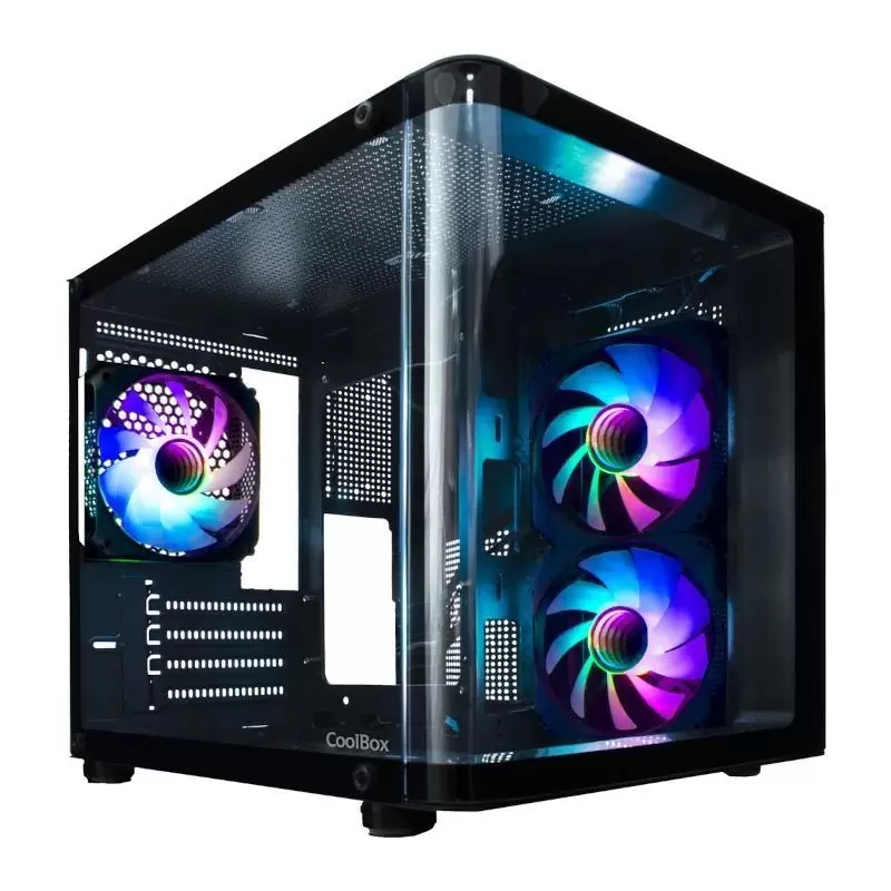 COOLBOX CHASIS MATX GM100 CRISTAL 3XVENT.ARGB COOLBOX CHASIS MATX GM100 CRISTAL 3XVENT.ARGB