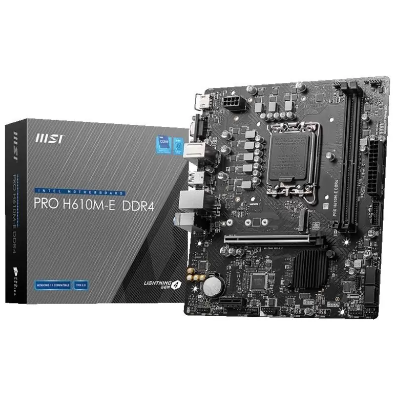 MSI Placa Base PRO H610M-E DDR4 mATX 1700 MSI Placa Base PRO H610M-E DDR4 mATX 1700