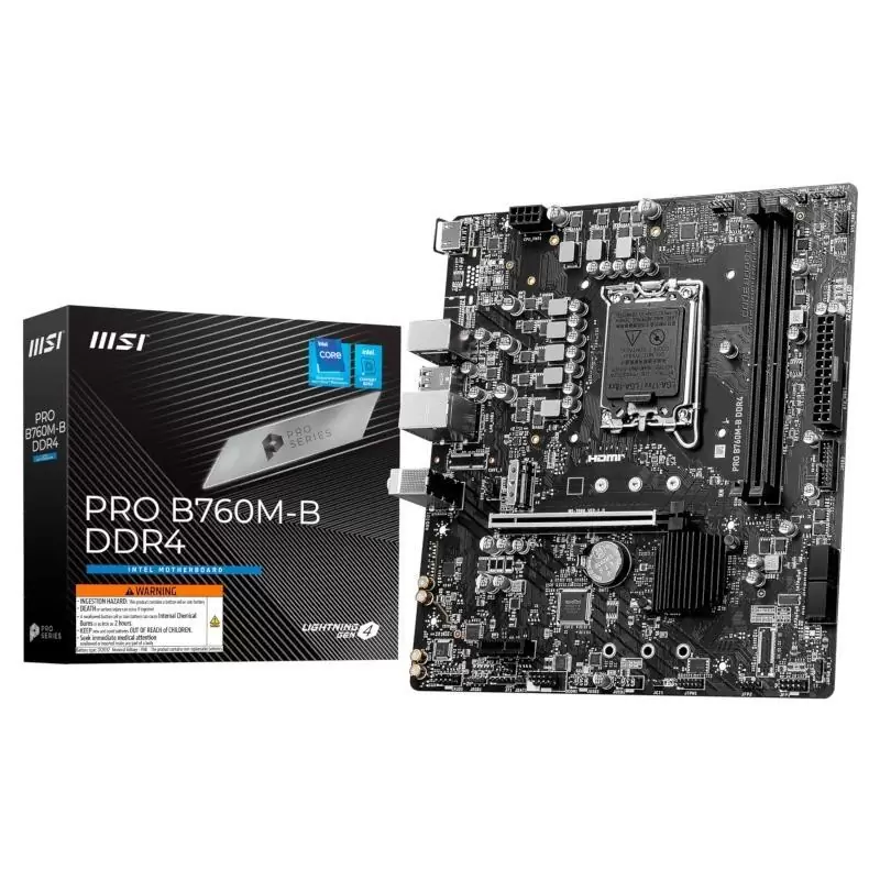 MSI Placa Base PRO B760M-B DDR4 mATX LGA1700 MSI Placa Base PRO B760M-B DDR4 mATX LGA1700
